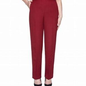 Alfred Dunner Madison Ave MERLOT Pull-On Back Elastic Classic Fit Pant Short NWT